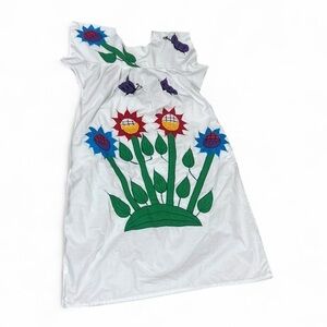 VINTAGE HAND-APPLIQUÉ FLORAL MIDI DRESS 🦋